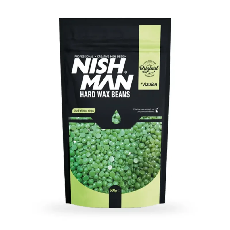 Ceara epilatoare granule 500ml – Verde – NISH MAN