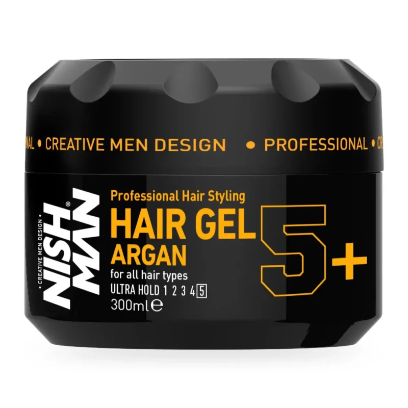 Gel pentru par 300ml – Argan Ultra Hold 5+ – NISH MAN