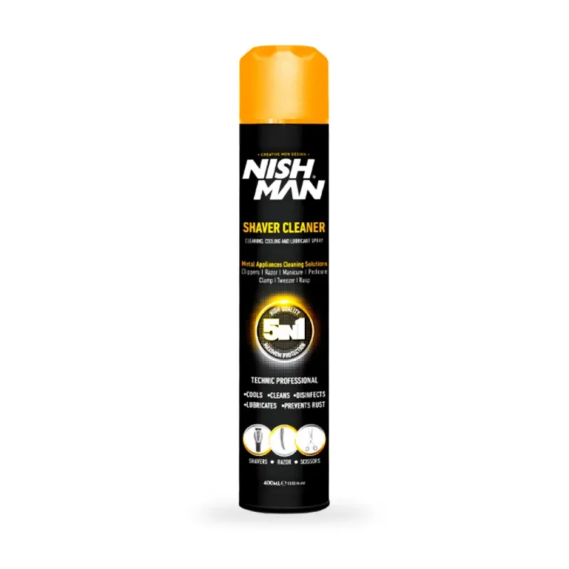 Spray de curatare – NISH MAN – pentru masinile de tuns – 5 in 1 – 400 ml