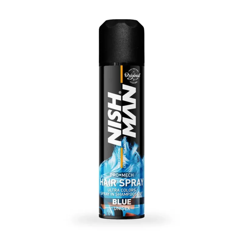 Spray de par colorat 150ml – Albastru – NISH MAN