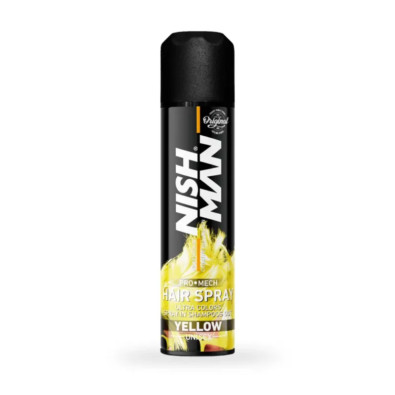 Spray de par colorat 150ml – Galben – NISH MAN