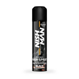 Spray de par colorat 150ml – Negru – NISH MAN