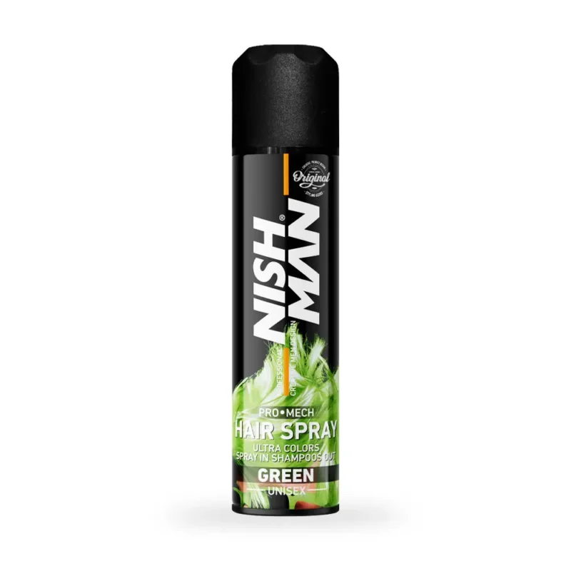 Spray de par colorat 150ml – Verde – NISH MAN