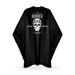 Pelerina frizerie/coafor – Skull Neagra – MARMARA BARBER