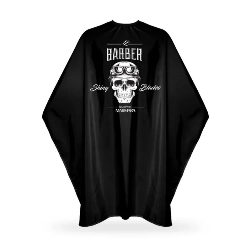 Pelerina frizerie/coafor – Skull Neagra – MARMARA BARBER